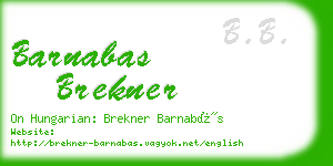 barnabas brekner business card